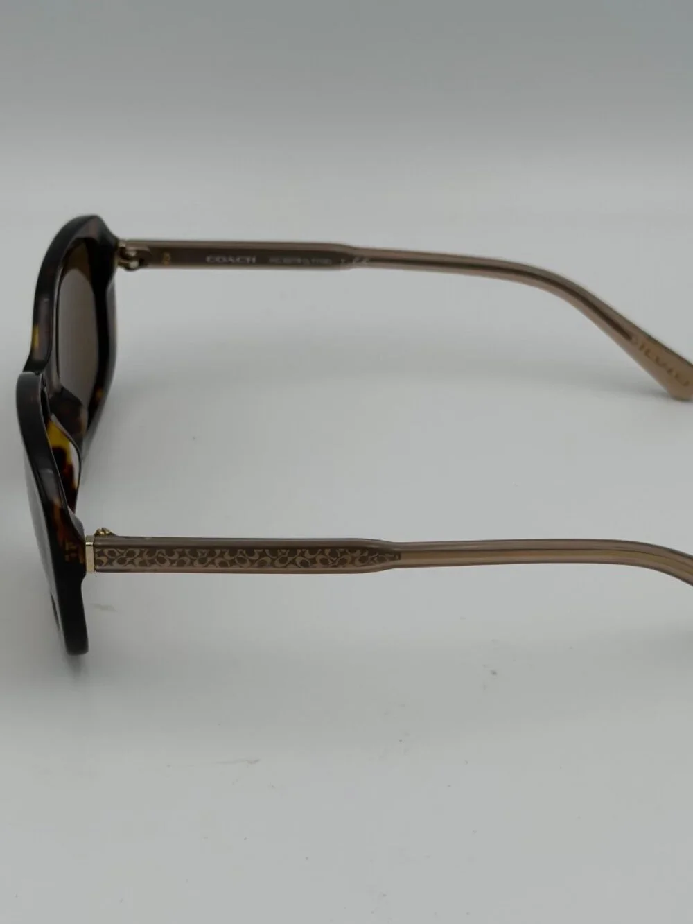 Coach HC8278 Polarized Sunglasses Dark Tortoise Brown 53mm NEW